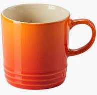 Caneca de cerâmica premium cor laranja